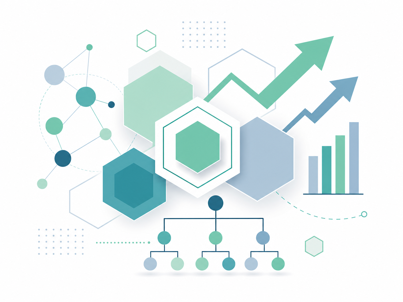Abstract illustration of corporate management and strategic consultancy