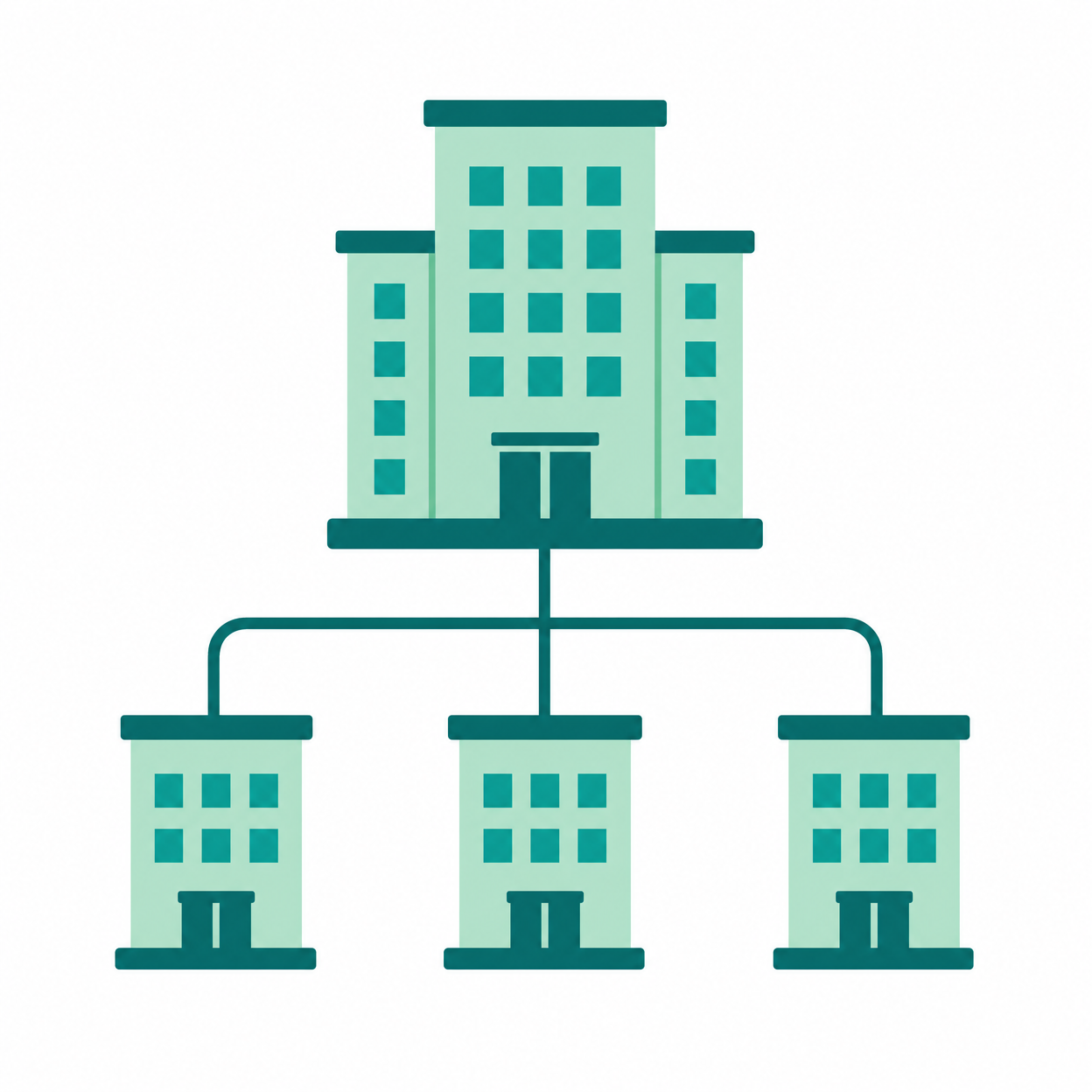 Holding company management icon